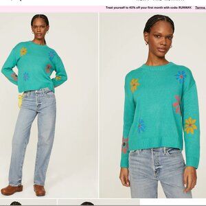 Rails Green Zoey Floral Sweater